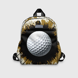 Детский рюкзак Мяч для гольфа на белом, цвет: 3D-принт