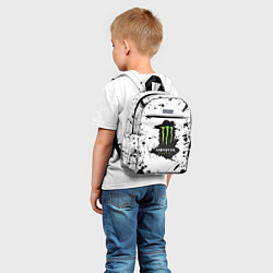 Детский рюкзак Monster energy брызги красок, цвет: 3D-принт — фото 2