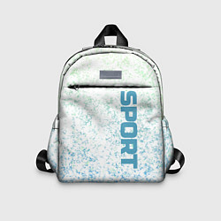 Детский рюкзак Sport бело-голубой, цвет: 3D-принт