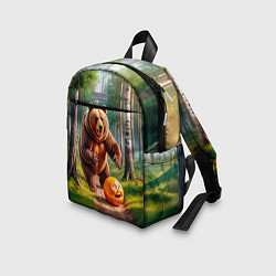 Детский рюкзак Колобок и медведь, цвет: 3D-принт — фото 2