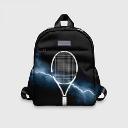 Детский рюкзак Теннисная ракетка и молния, цвет: 3D-принт
