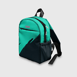 Детский рюкзак Color black light blue, цвет: 3D-принт — фото 2