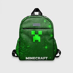 Детский рюкзак Minecraft - green gradient по-центру, цвет: 3D-принт