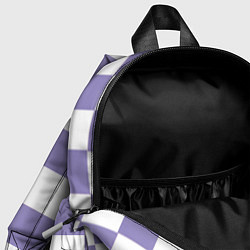 Детский рюкзак Квадраты фиолетовые, цвет: 3D-принт — фото 2