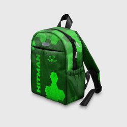 Детский рюкзак Hitman - green gradient вертикально, цвет: 3D-принт — фото 2