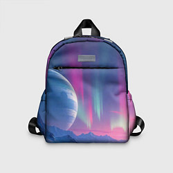 Детский рюкзак Неоновый космос северного сияния, цвет: 3D-принт