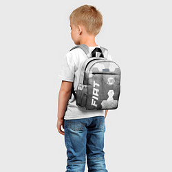 Детский рюкзак Fiat - grey gradient вертикально, цвет: 3D-принт — фото 2