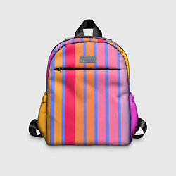 Детский рюкзак Теплые цветные полосы, цвет: 3D-принт