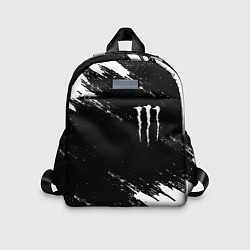 Детский рюкзак Monster energy краски штрихи белые, цвет: 3D-принт