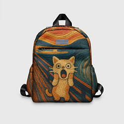 Детский рюкзак Котик Крик - вязаный нейроарт, цвет: 3D-принт