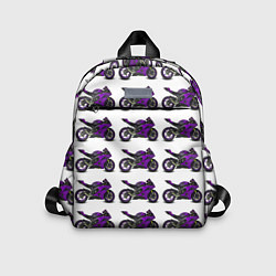 Детский рюкзак Motorcycle purple, цвет: 3D-принт