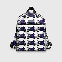 Детский рюкзак Motorcycle purple gloss, цвет: 3D-принт