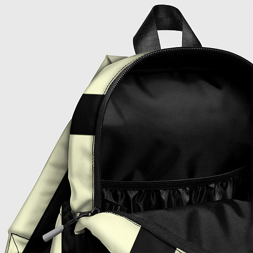 Детский рюкзак Color black beige line / 3D-принт – фото 4