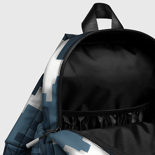 Детский рюкзак Пиксельная текстура камуфляж / 3D-принт – фото 4