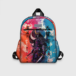 Детский рюкзак Призрачный самурай - краски, цвет: 3D-принт