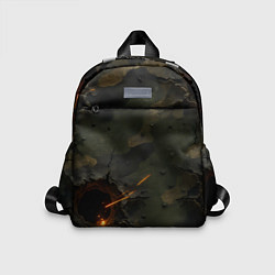 Детский рюкзак Огненные следы от пуль на камуфляже