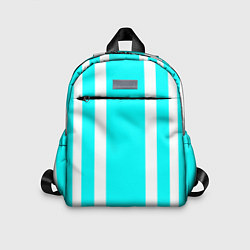 Детский рюкзак Color blue white stripes, цвет: 3D-принт
