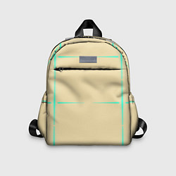 Детский рюкзак Color beige green stripes, цвет: 3D-принт