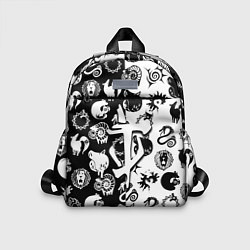 Детский рюкзак Doom anime black pattern, цвет: 3D-принт