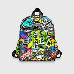 Детский рюкзак Monster energy logo brend, цвет: 3D-принт