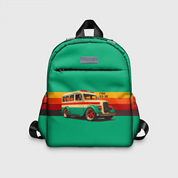 Детский рюкзак Ретро автобус ГАЗ-03-30 поп-арт, цвет: 3D-принт