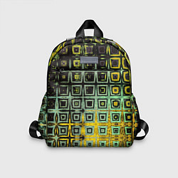 Детский рюкзак Абстрактная зелено-черная текстура, цвет: 3D-принт