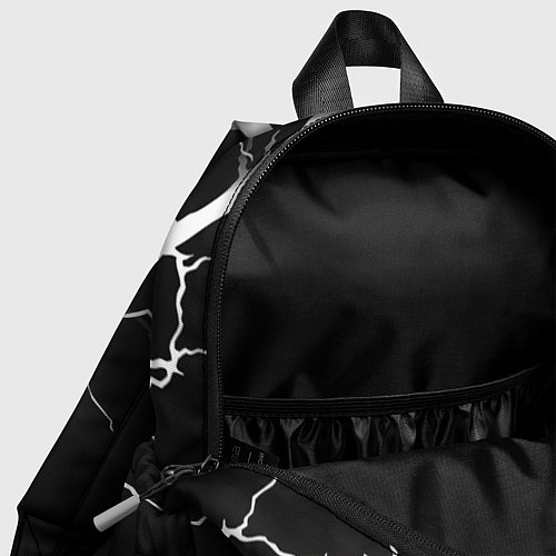 Детский рюкзак Barcelona черно белые молнии / 3D-принт – фото 4