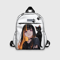 Детский рюкзак Девушка и кот