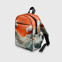 Детский рюкзак Японский пейзаж абстракция, цвет: 3D-принт — фото 2