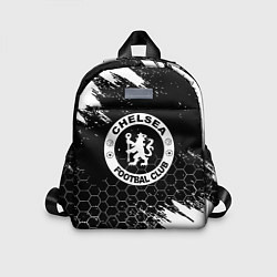 Детский рюкзак Челси соты черно белые краски