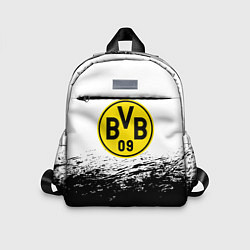 Детский рюкзак Borussia черные краски штрихи, цвет: 3D-принт