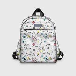 Детский рюкзак Паттерн с черепами и геометрическими фигурами на Х