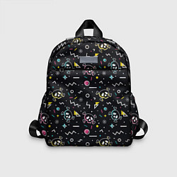 Детский рюкзак Паттерн с черепами и геометрическими фигурами в ст, цвет: 3D-принт
