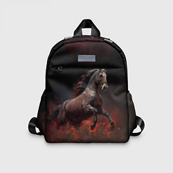 Детский рюкзак Лошадь выпрыгивает из тумана, цвет: 3D-принт