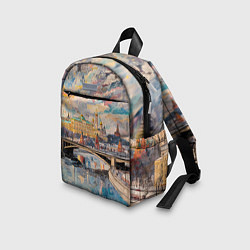 Детский рюкзак Зимняя Москва с абстрактным небом, цвет: 3D-принт — фото 2