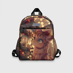 Детский рюкзак Лошадка любуется новогодней елкой, цвет: 3D-принт