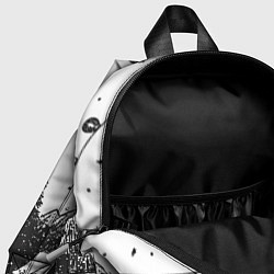 Детский рюкзак Черно-белый новогодний город, цвет: 3D-принт — фото 2