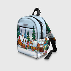 Детский рюкзак Новогодник дворик, цвет: 3D-принт — фото 2