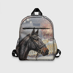 Детский рюкзак Конь на фоне салюта