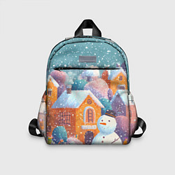 Детский рюкзак Дети во дворе лепят снеговика