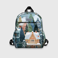 Детский рюкзак Новогодний елочный двор, цвет: 3D-принт