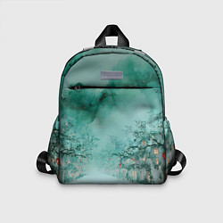 Детский рюкзак Новогодняя туманная улица, цвет: 3D-принт