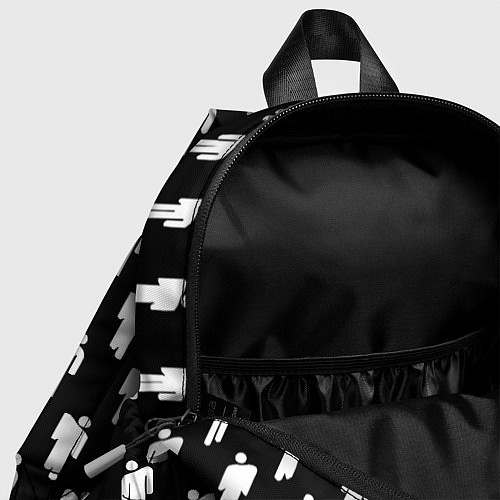 Детский рюкзак Borussia черно белые люди / 3D-принт – фото 4