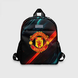 Детский рюкзак Манчестер Юнайтед абстракция, цвет: 3D-принт