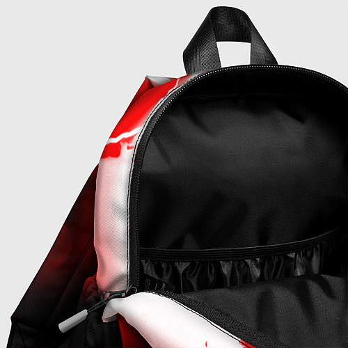 Детский рюкзак Ливерпуль шторм молнии красный / 3D-принт – фото 4