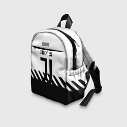 Детский рюкзак Ювентус полосы геометрия линии, цвет: 3D-принт — фото 2