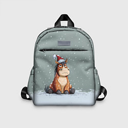 Детский рюкзак Лошадка на фоне снегопада