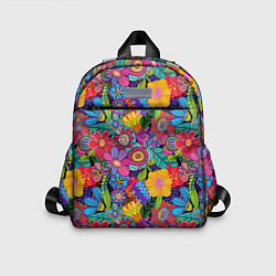 Детский рюкзак Яркие цветы, цвет: 3D-принт