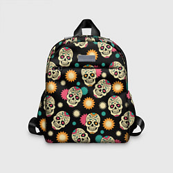 Детский рюкзак День мертвецов - черепа, цвет: 3D-принт