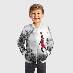 Бомбер детский Michael Jordan NBA, цвет: 3D-белый — фото 2